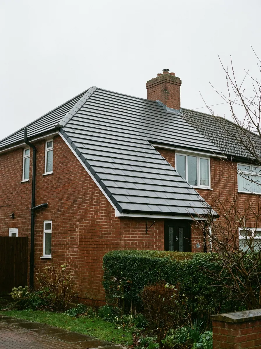 full tile re-roof on a market town house